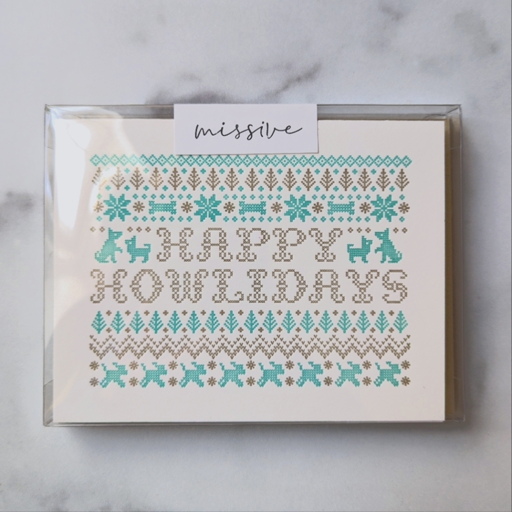 Happy Howlidays letterpress cards